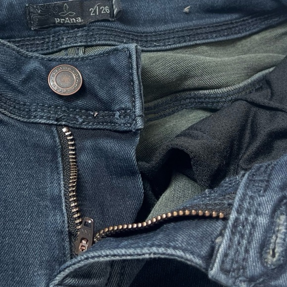 Prana Low Rise Skinny Jeans Medium Wash Stretchy Women’s Size 2 Solid Blue - Picture 7 of 8